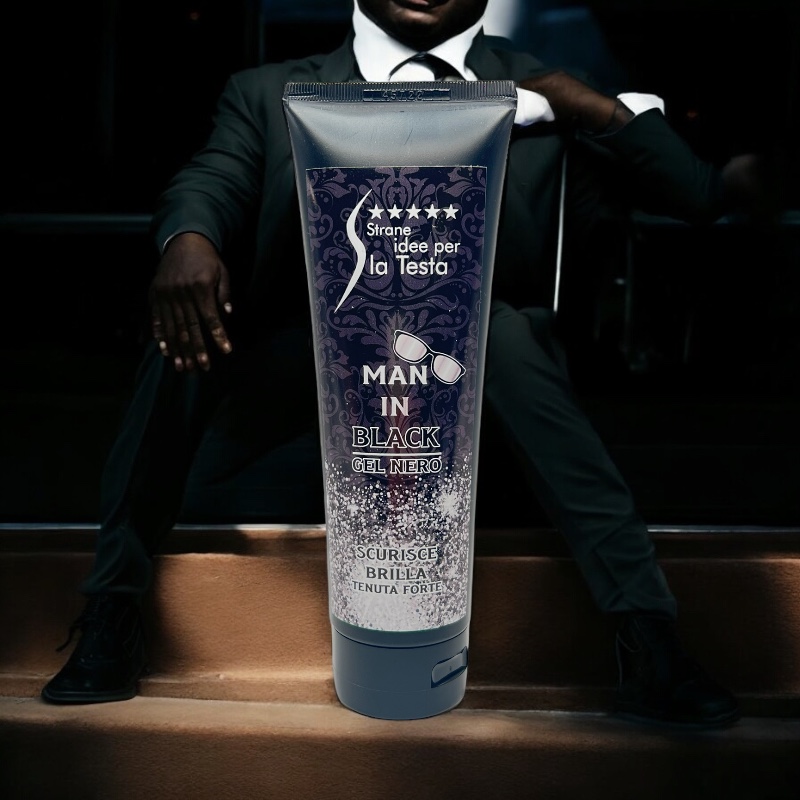 MAN IN BLACK Gel nero fissaggio forte 250ML €35,00