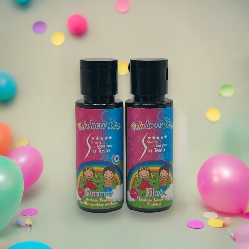 RAINBOW KIDS SHAMPOO & MASK TRAVEL biologico 30ML+30ML €12,00